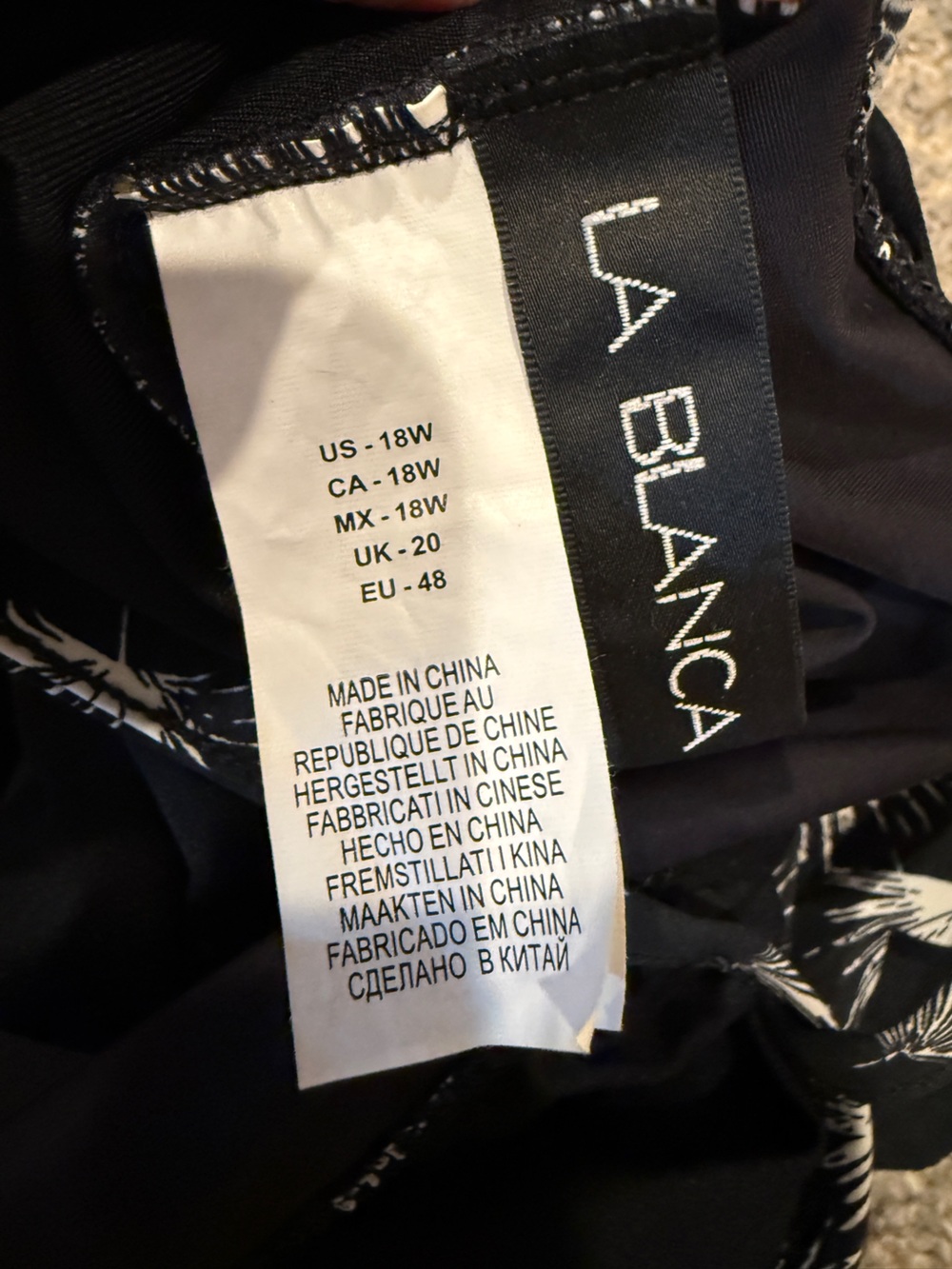 La Blanca Plus Size 18W Petal Pusher Cross Back Halter One Piece Swimsuit - Picture 2 of 5